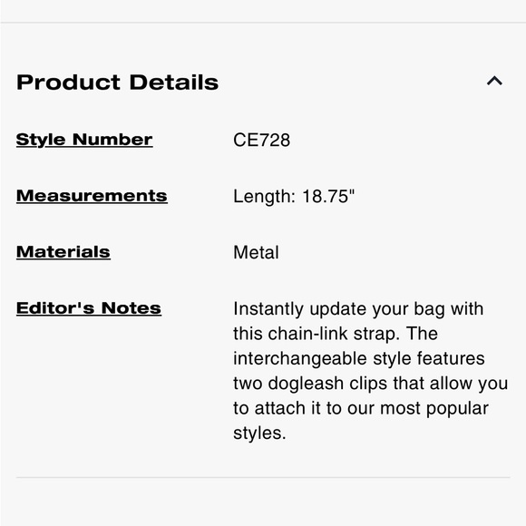 Coach Link Chain Strap - Picture 5 of 5